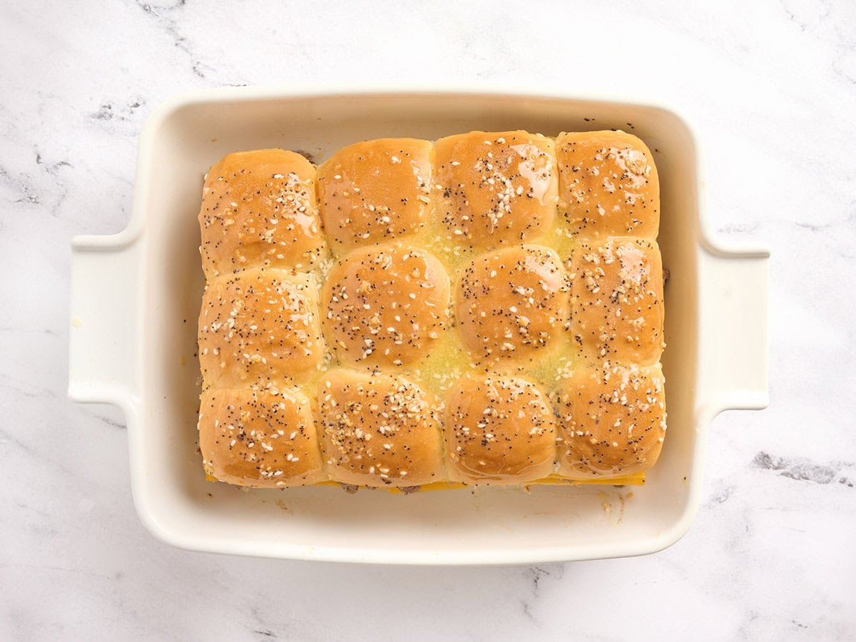 Sliders before baking in the oven.