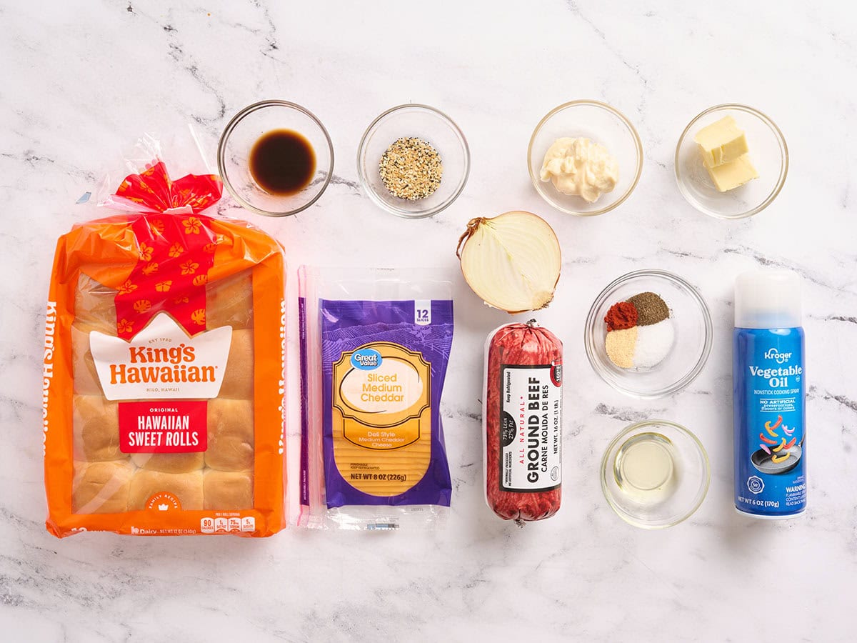 The ingredients to make sliders