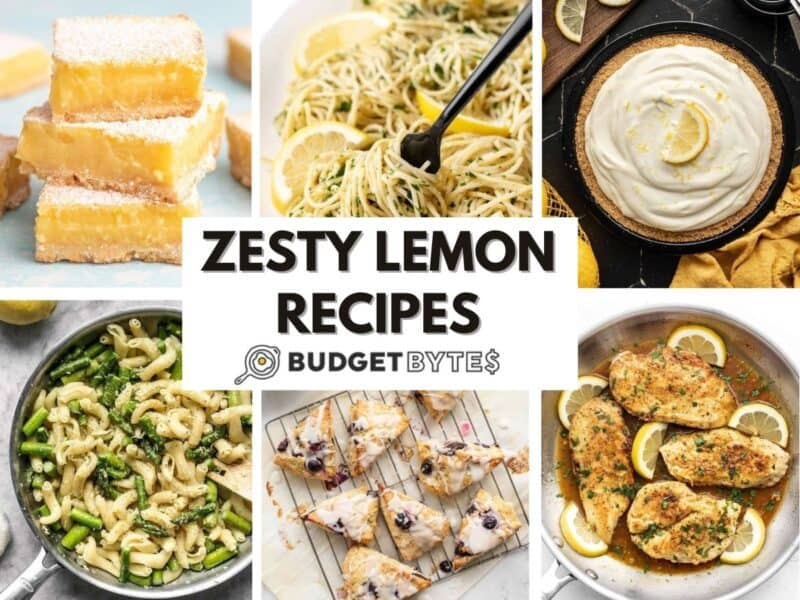 collage of lemon recipes