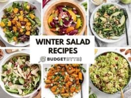 winter salad recipes collage