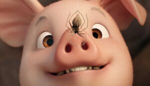 Wilbur meets Charlotte in Charlotte's Web