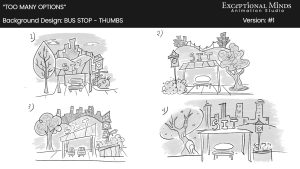 Background thumbnails in Too Many Options. 