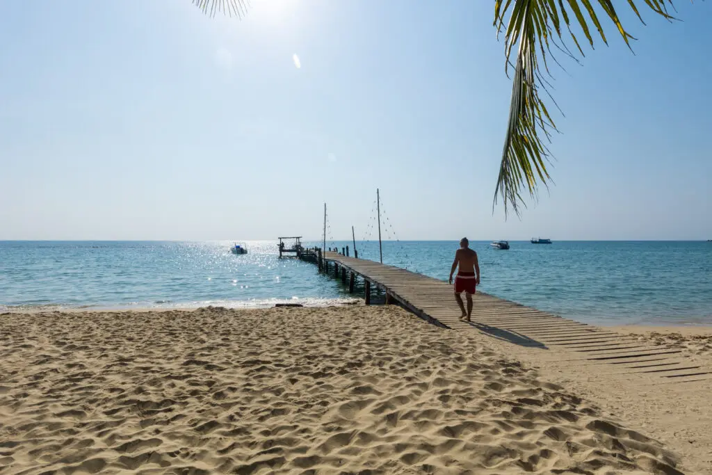 Boat Pier of Ao Tapao in Koh Kood