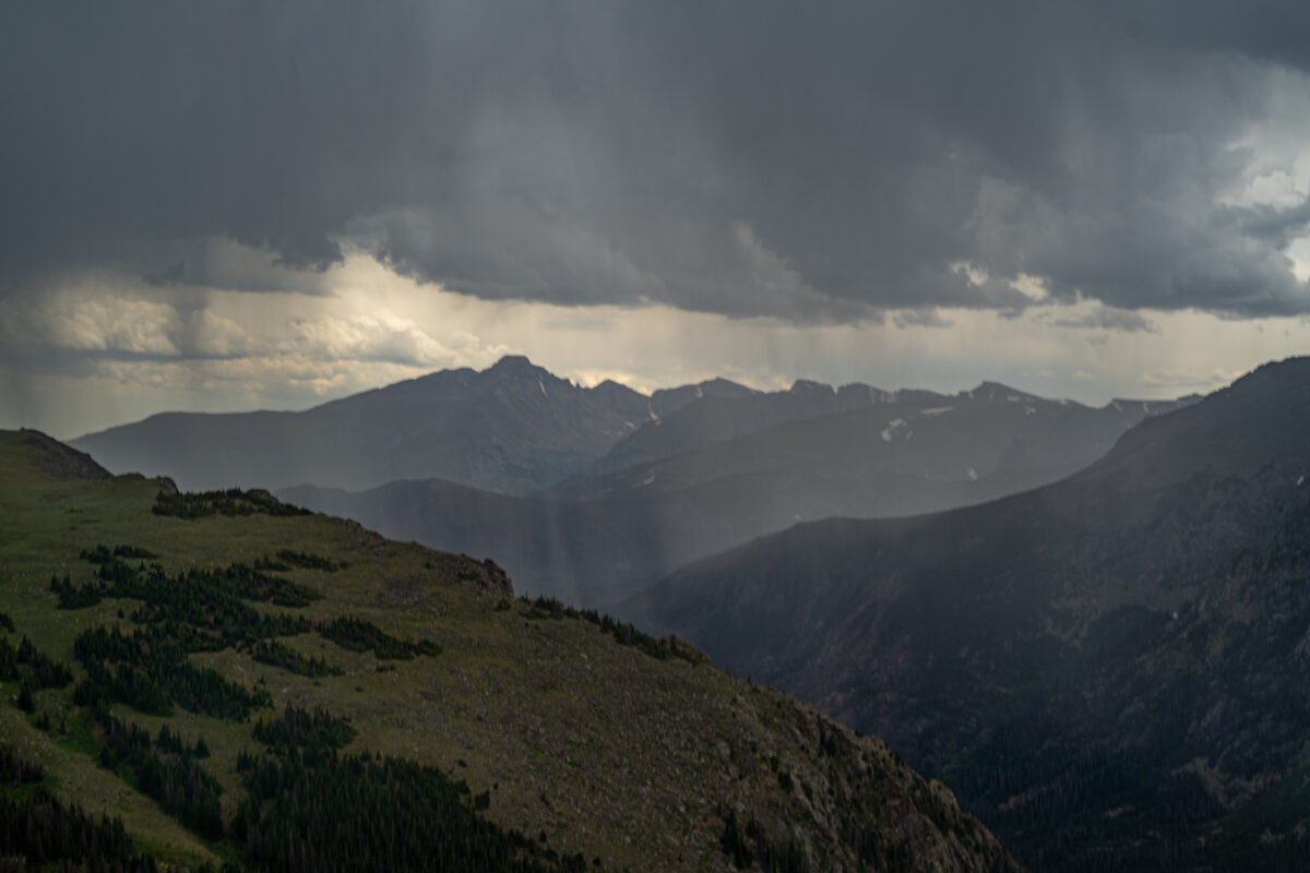 Rocky mountain national park afternoon storm